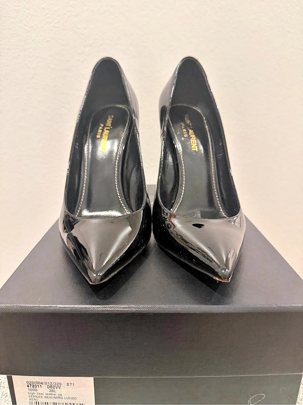 Saint Laurent Opyum 110 Patent Leather Pumps Black